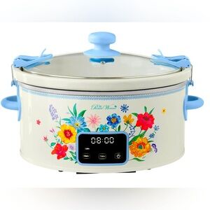 ❤️ New Pioneer Woman Brilliant Blooms Digital 6 QT Slow Cooker